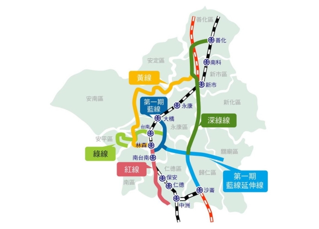 台南捷運綠線擬東延永康大灣 交通局：跨越國道非難事